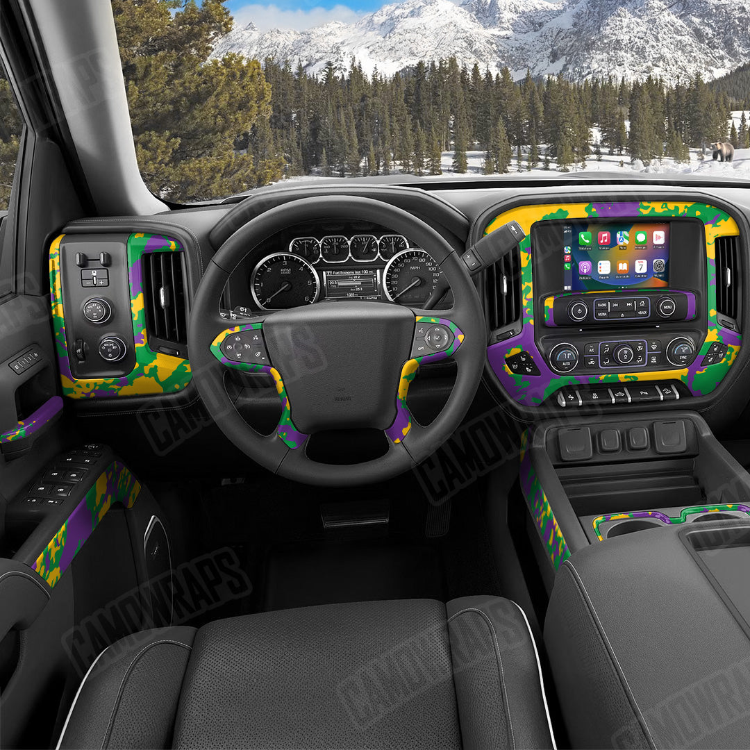 Treetop Mardi Gras Camo Car Interior Skin