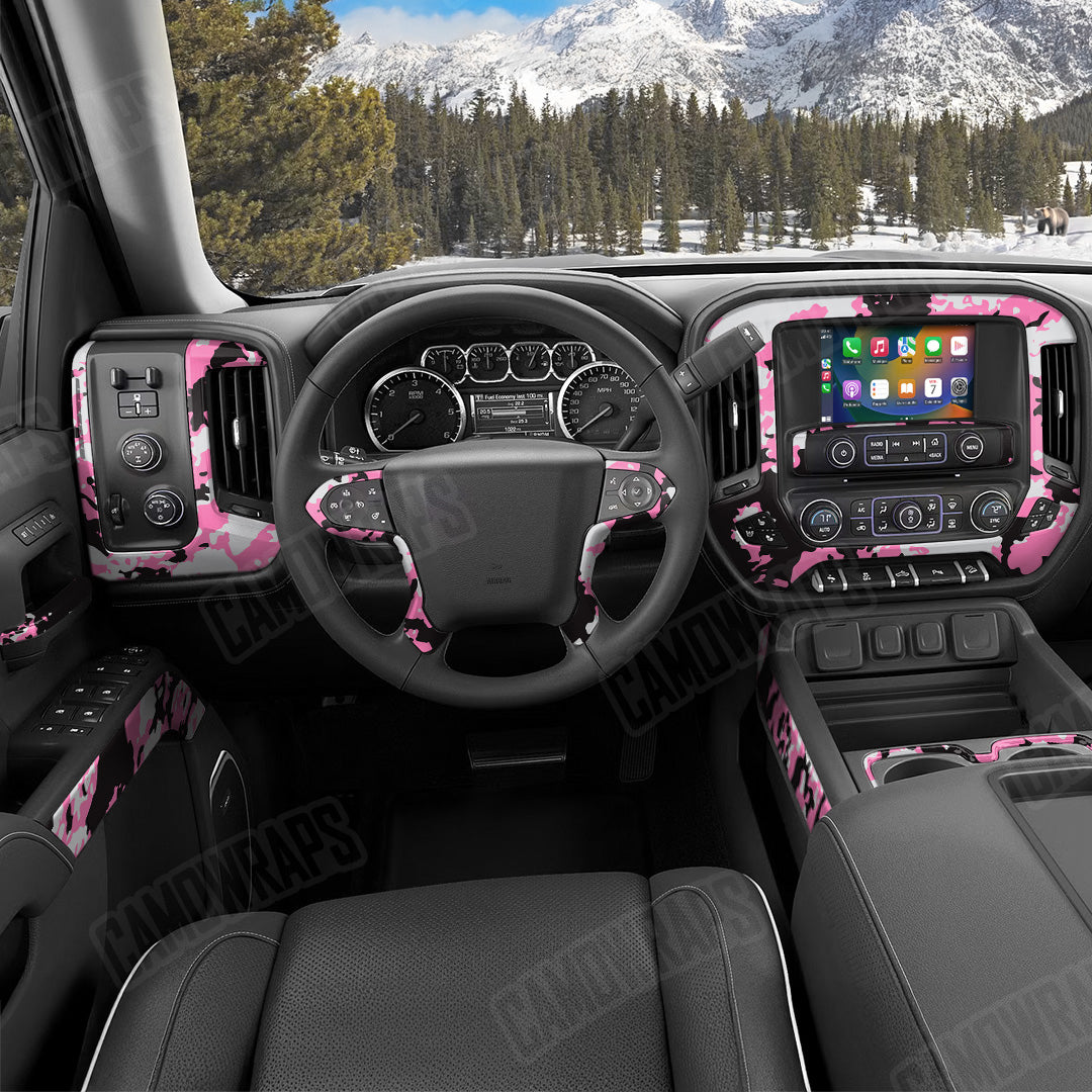 Treetop Pink Tiger Camo Car Interior Skin