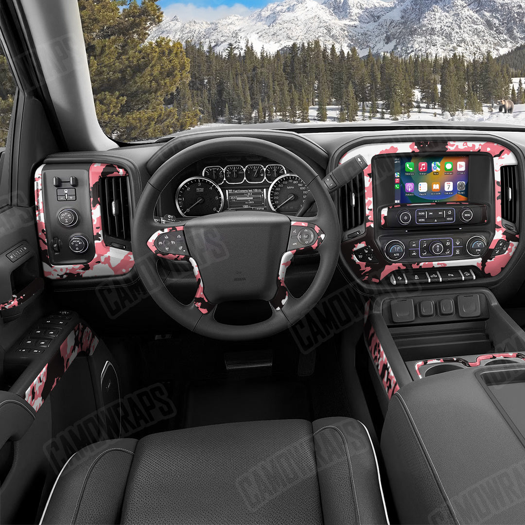 Treetop Pink Camo Car Interior Skin