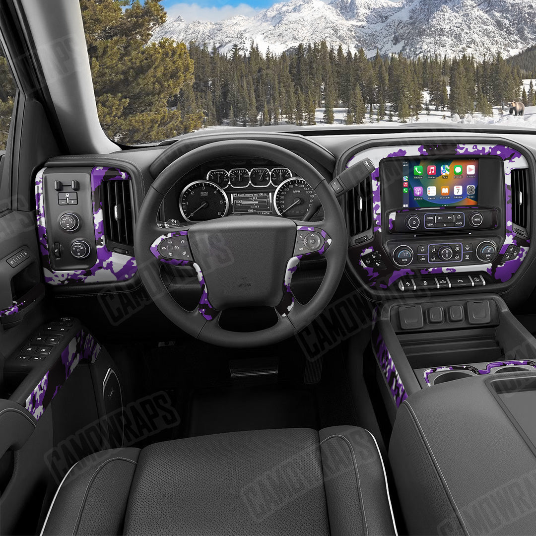 Treetop Purple Tiger Camo Car Interior Skin