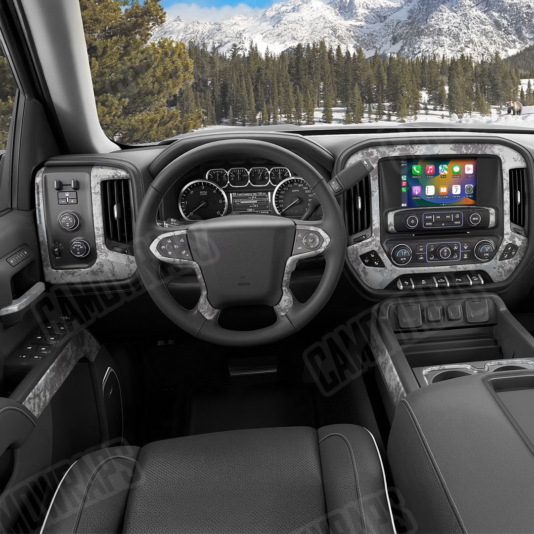 Veil Ops Polar Camo Car Interior Skin