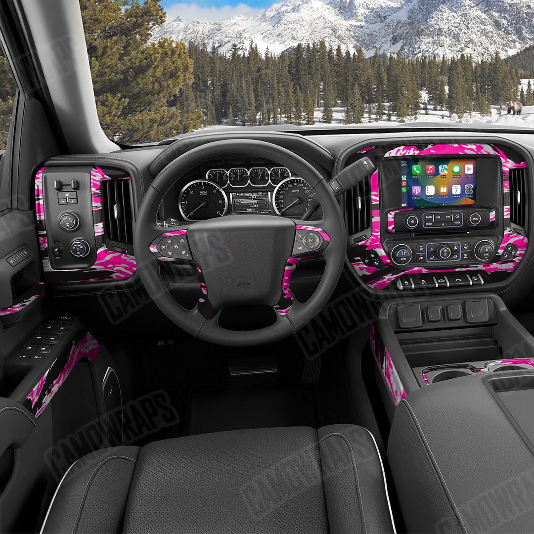Vietnam Tiger Stripe Magenta Tiger Camo Car Interior Skin