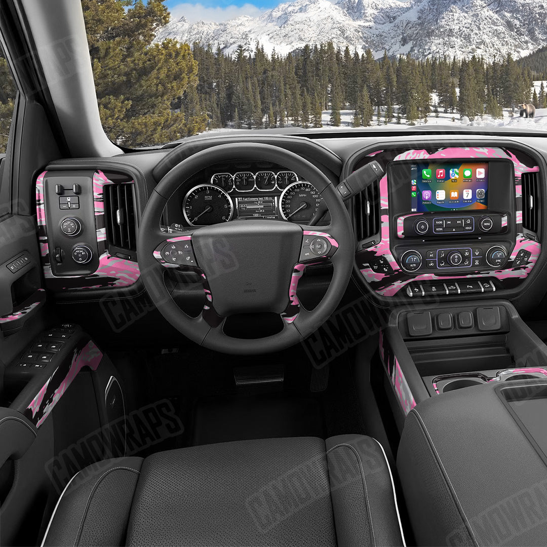 Vietnam Tiger Stripe Pink Tiger Camo Car Interior Skin