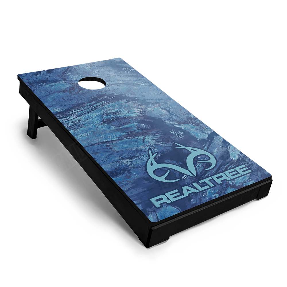Realtree Aspect Ocean Blue Cornhole Vinyl Wrap