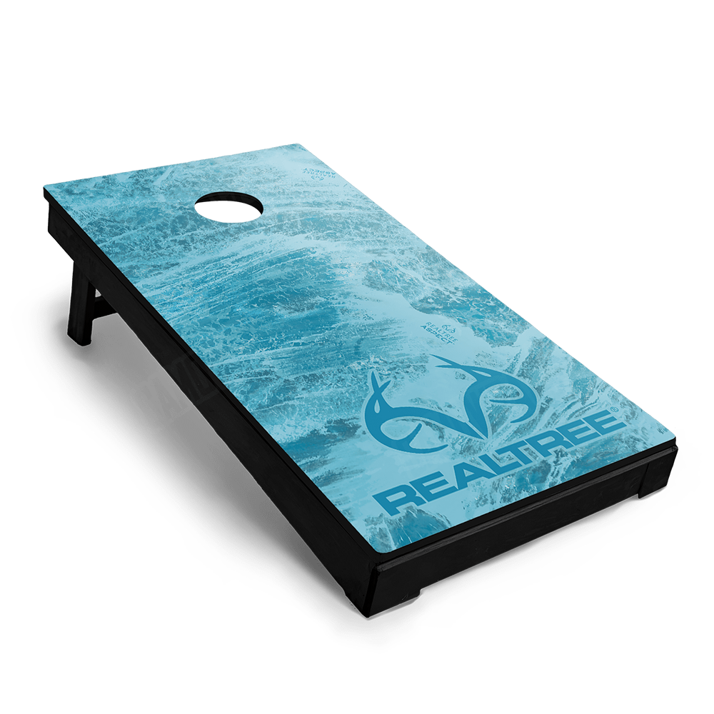 Realtree Aspect Sea Blue Cornhole Vinyl Wrap