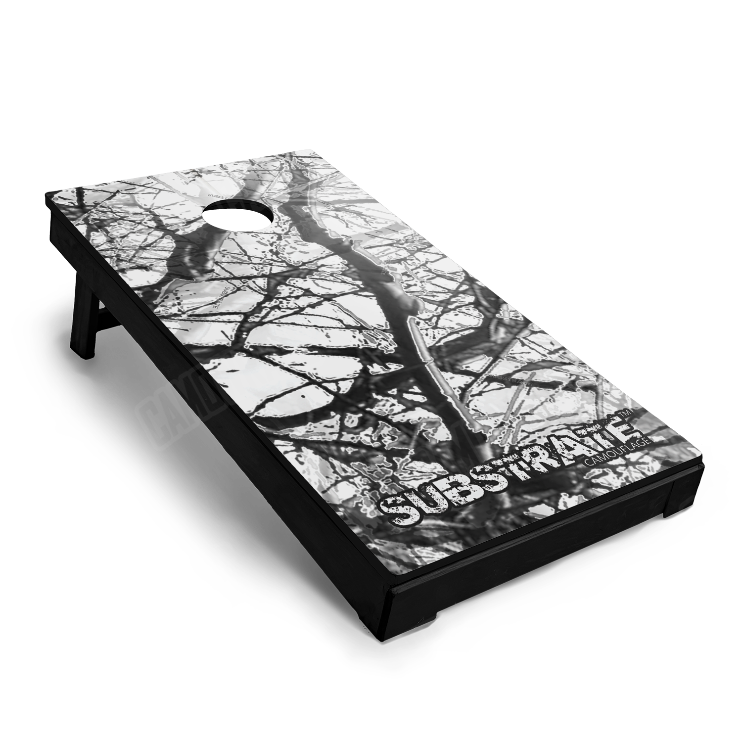 Substrate Snow Stalker Cornhole Vinyl Wrap