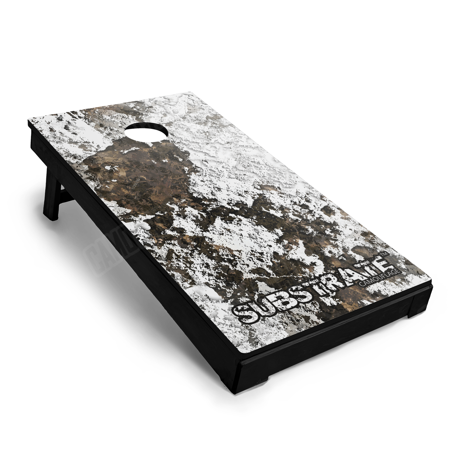 Substrate Snowfall Cornhole Vinyl Wrap