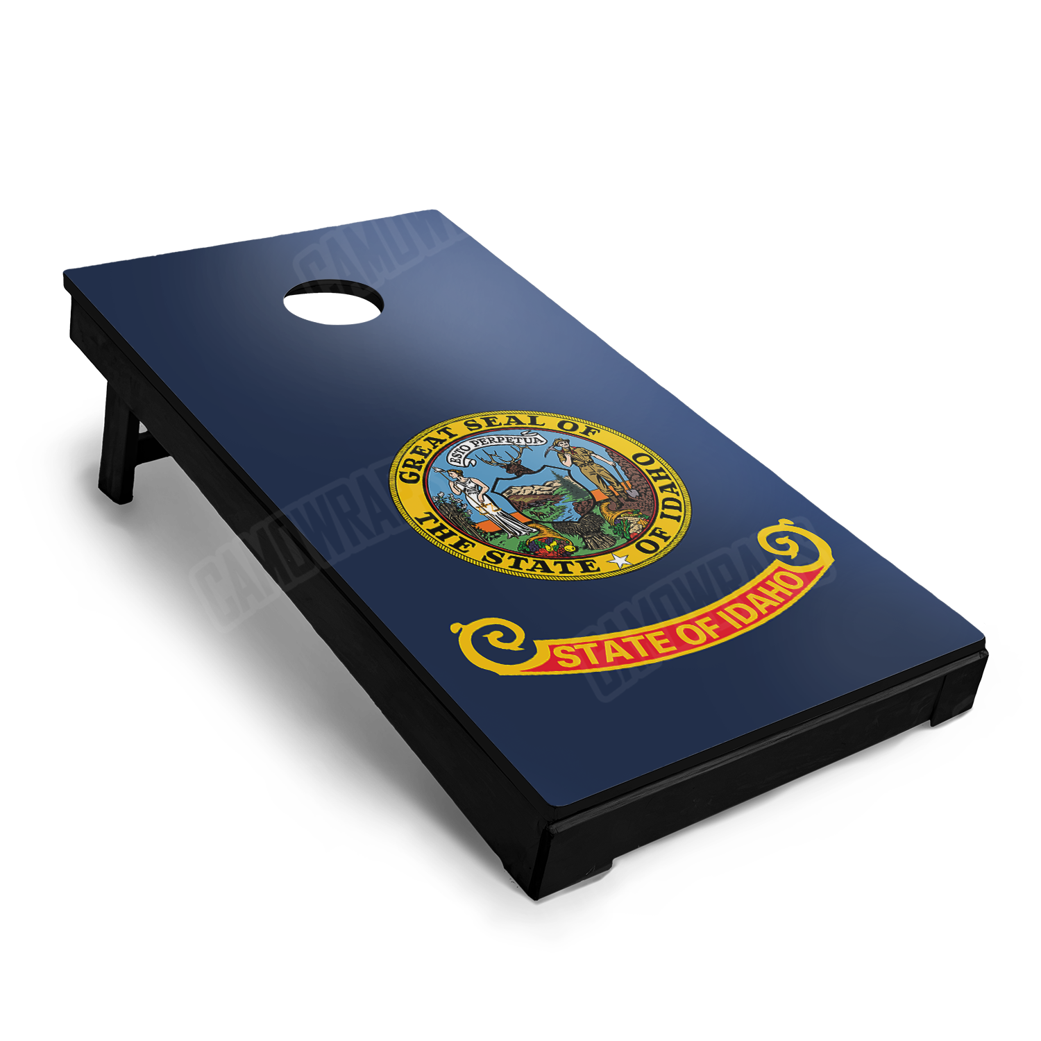 US States Idaho Flag Cornhole Vinyl Wrap