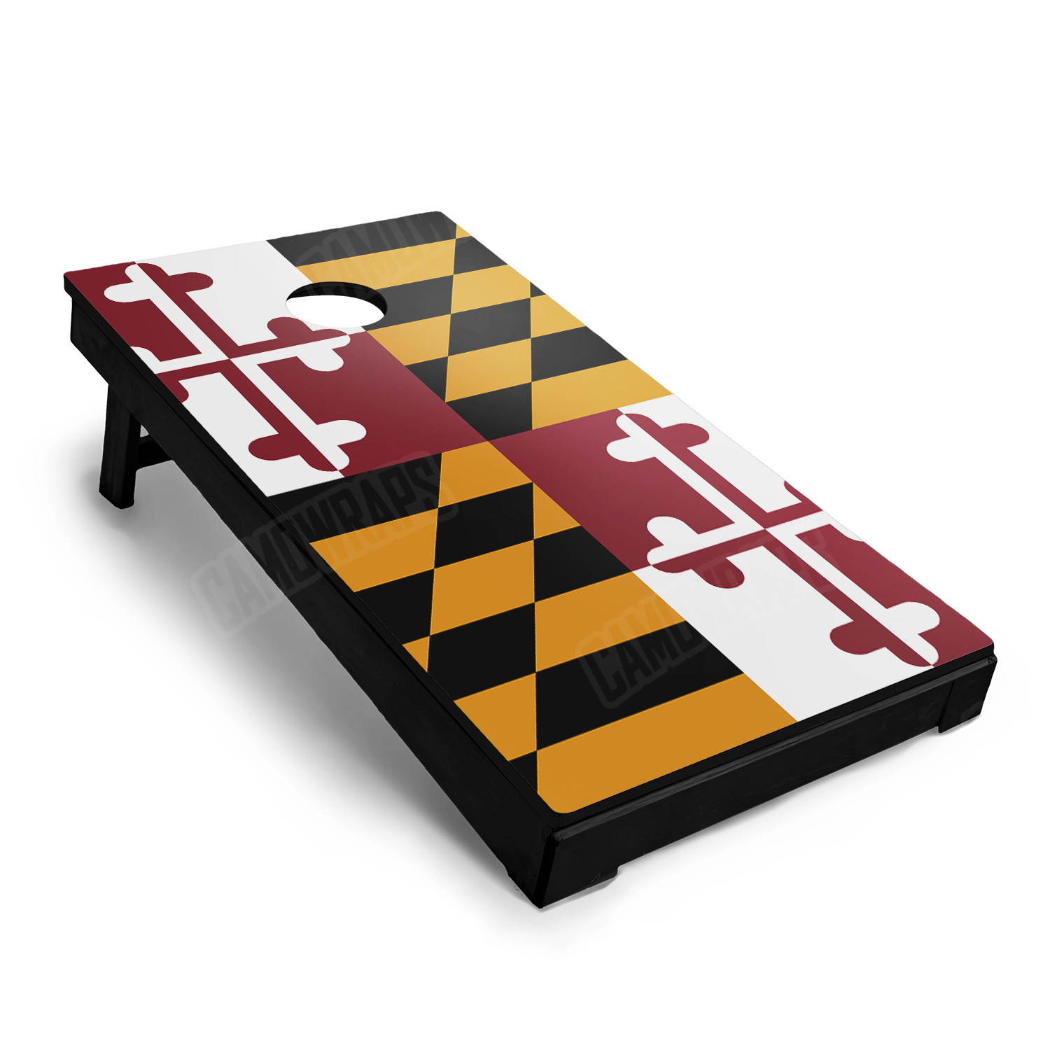 US States Maryland Flag Cornhole Vinyl Wrap