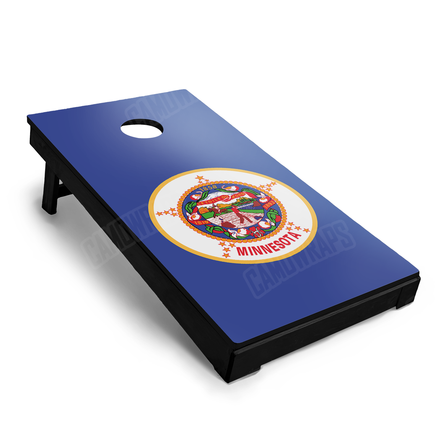 US States Minnesota Flag Cornhole Vinyl Wrap