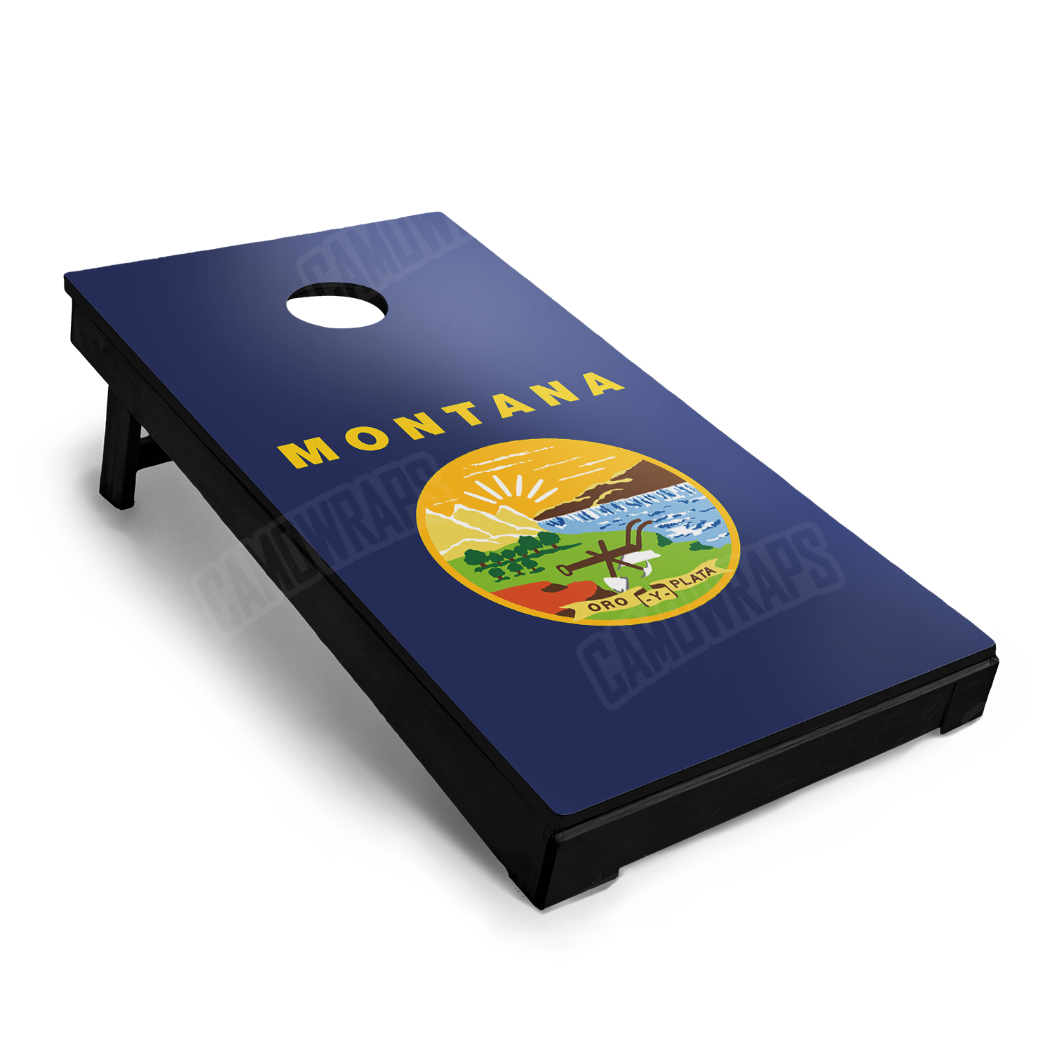 US States Montana Flag Cornhole Vinyl Wrap