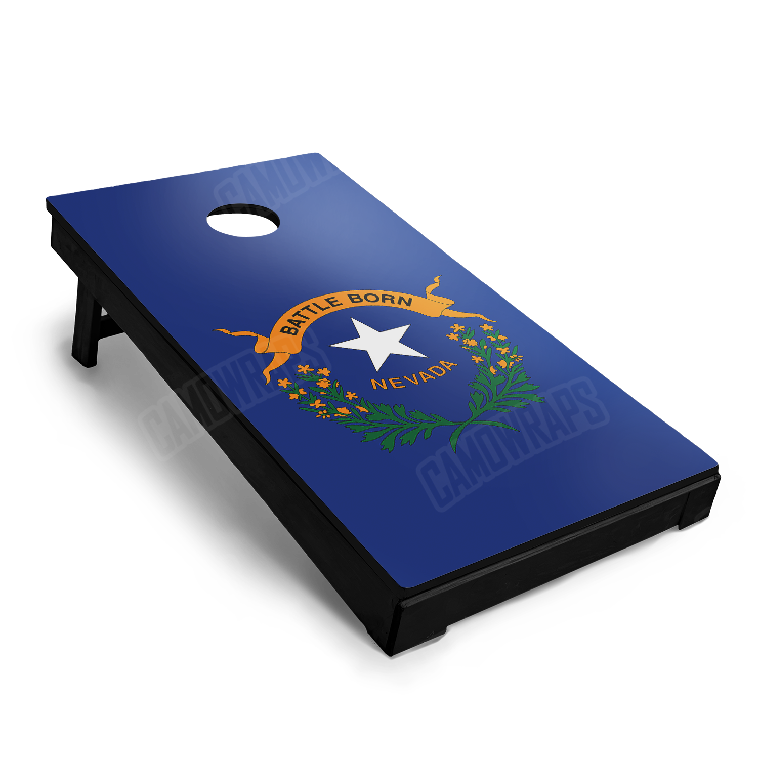 US States Nevada Flag Cornhole Vinyl Wrap