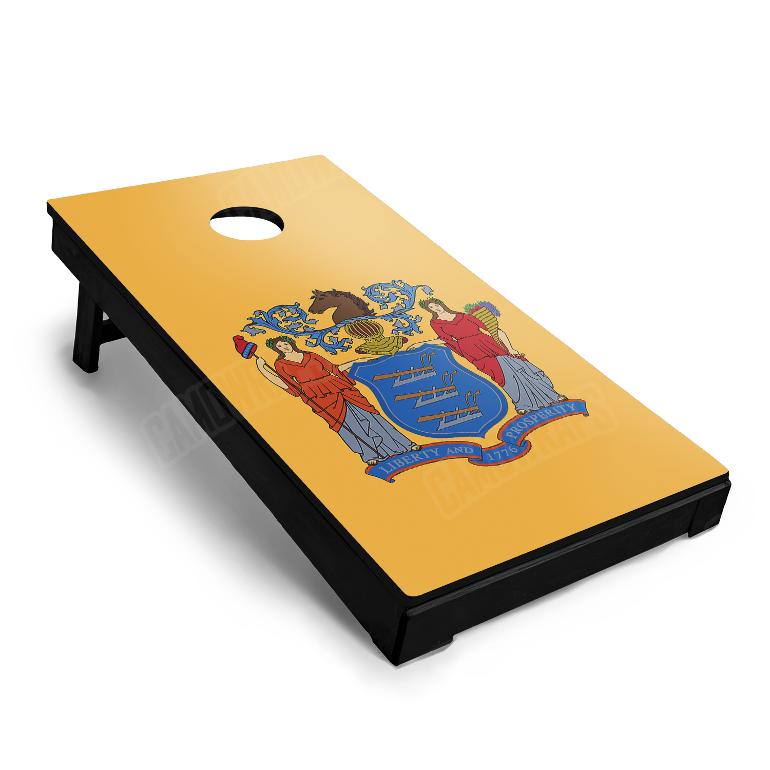 US States New Jersey Flag Cornhole Vinyl Wrap