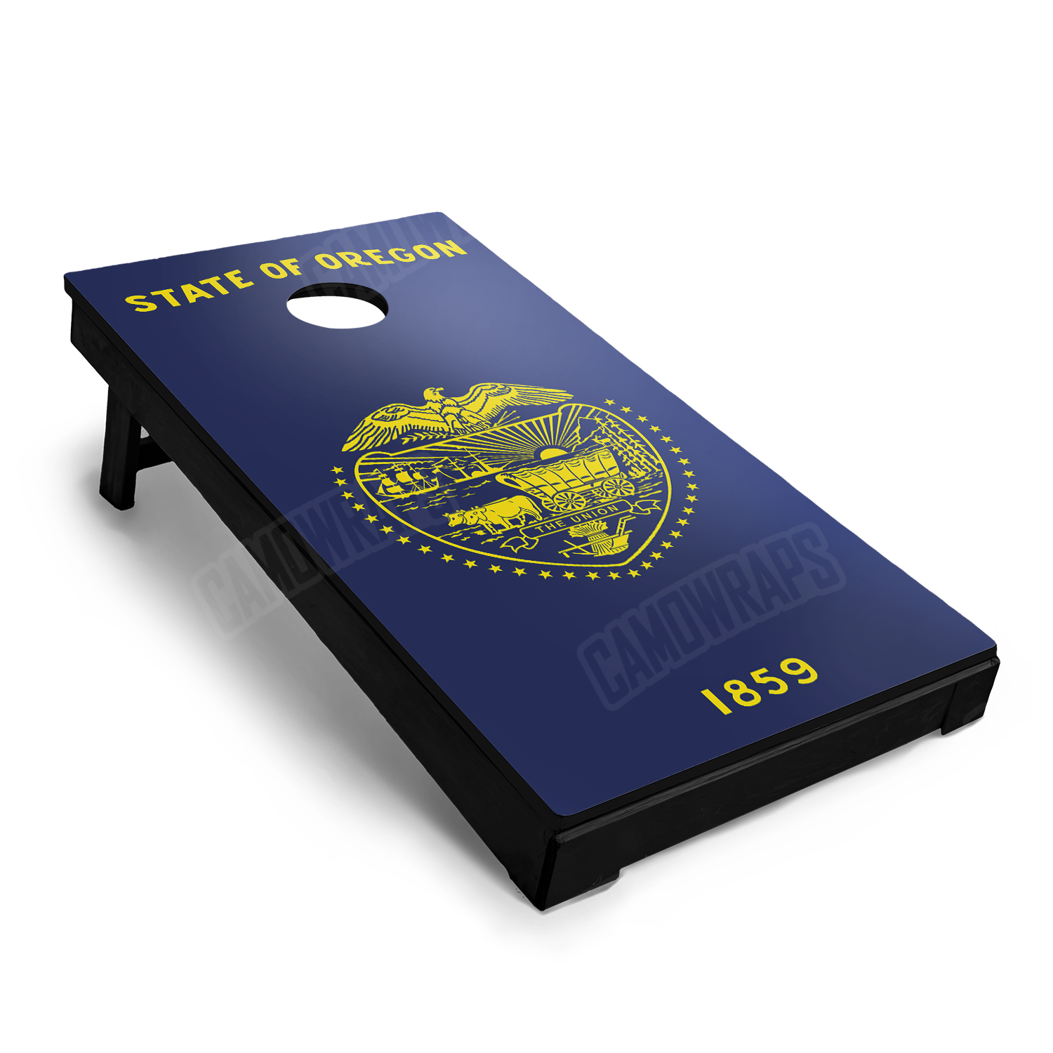 US States Oregon Flag Cornhole Vinyl Wrap