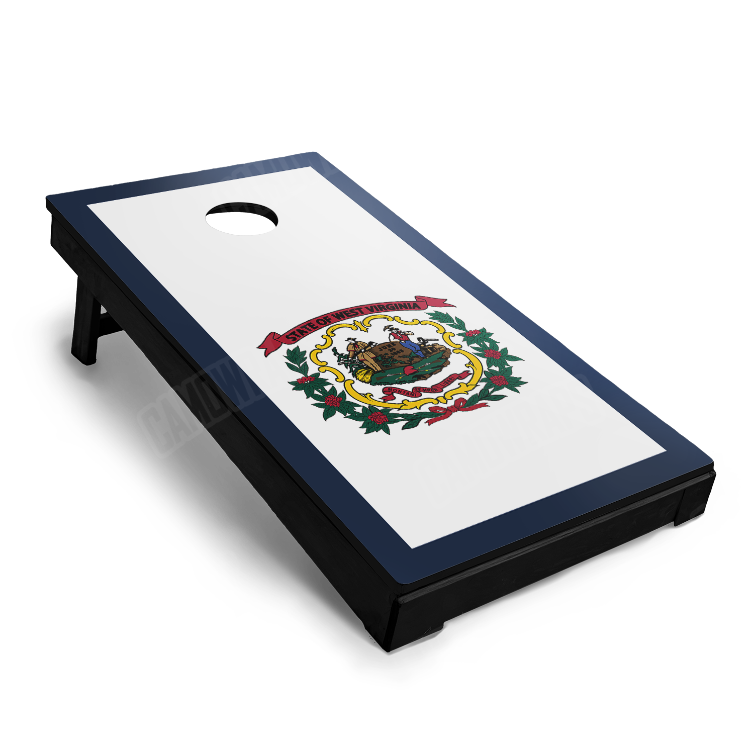 US States West Virginia Flag Cornhole Vinyl Wrap