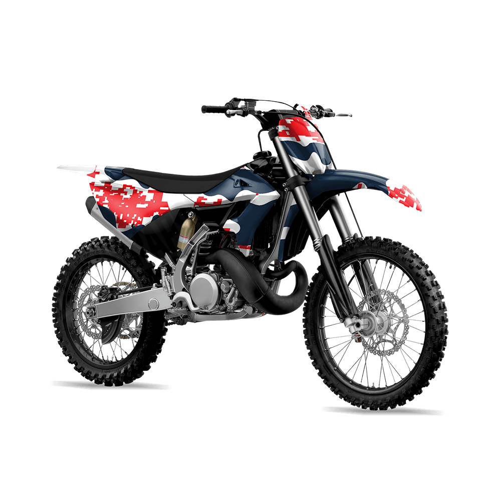 Compound America Camo Dirt Bike Vinyl Wrap