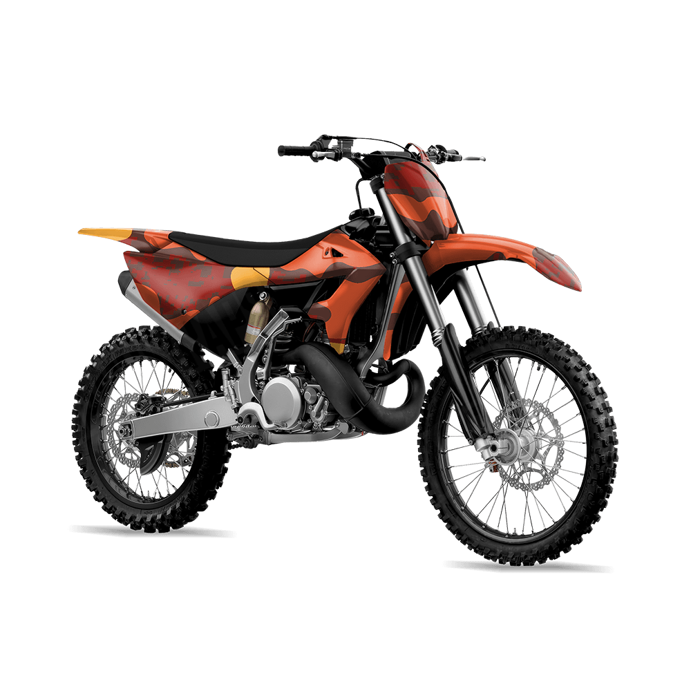 Compound Autumn Camo Dirt Bike Vinyl Wrap