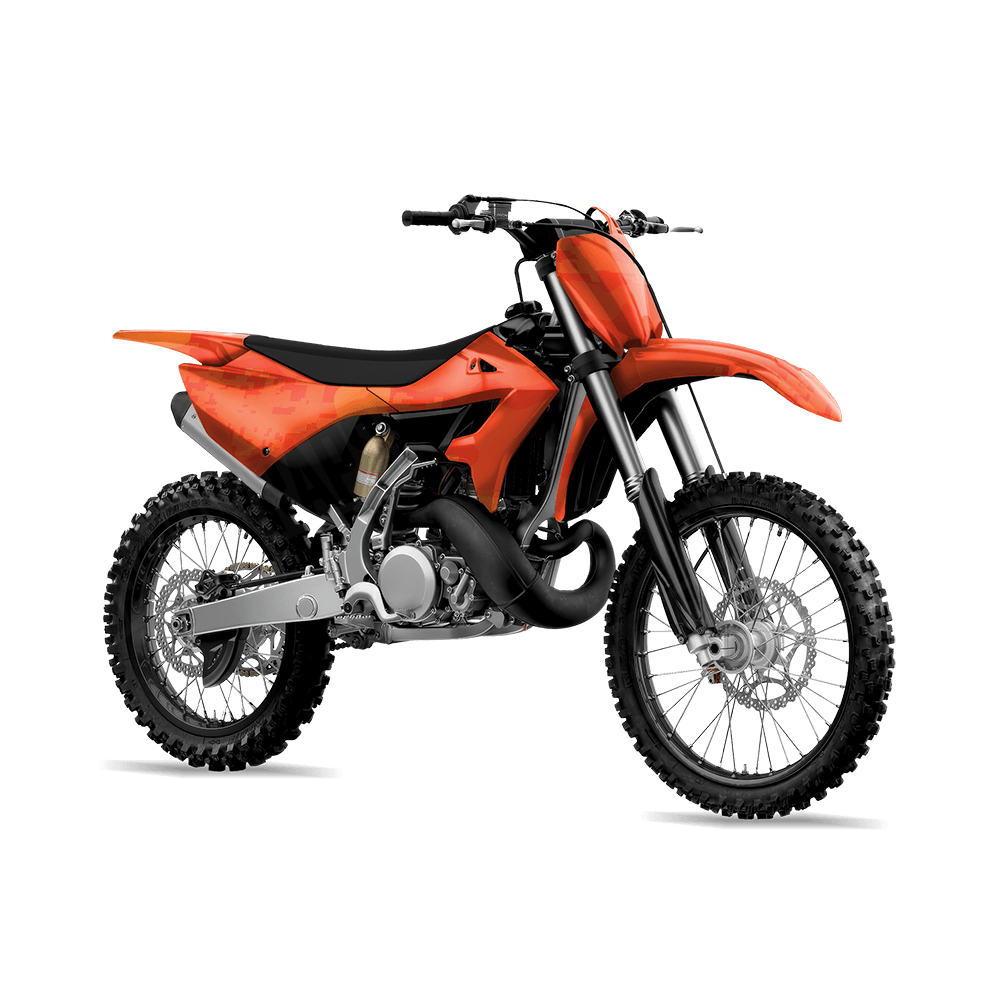 Compound Elite Orange Camo Dirt Bike Vinyl Wrap