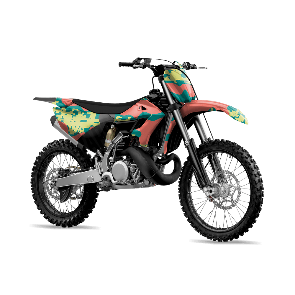 Compound Fiesta Camo Dirt Bike Vinyl Wrap