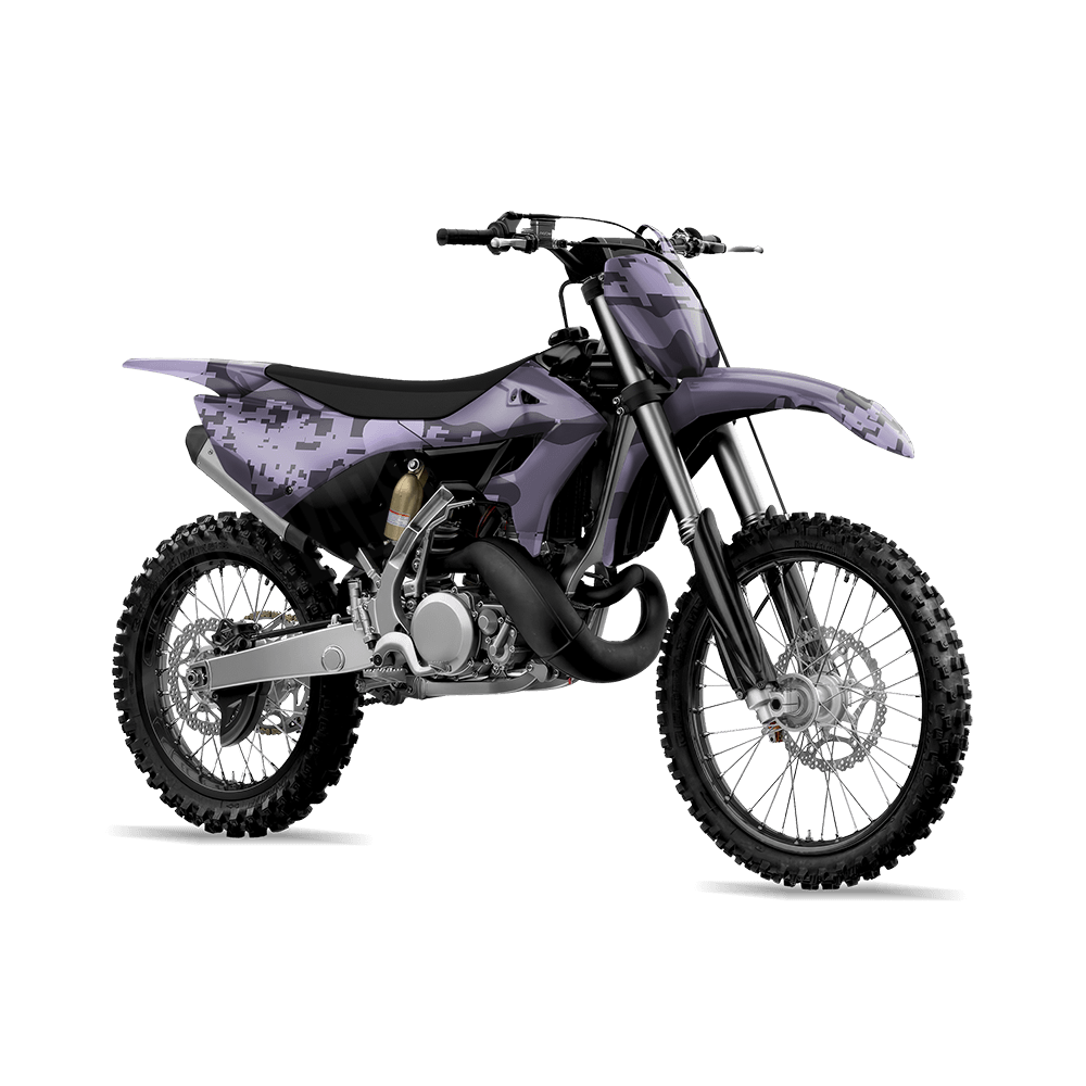 Compound Lilac Camo Dirt Bike Vinyl Wrap