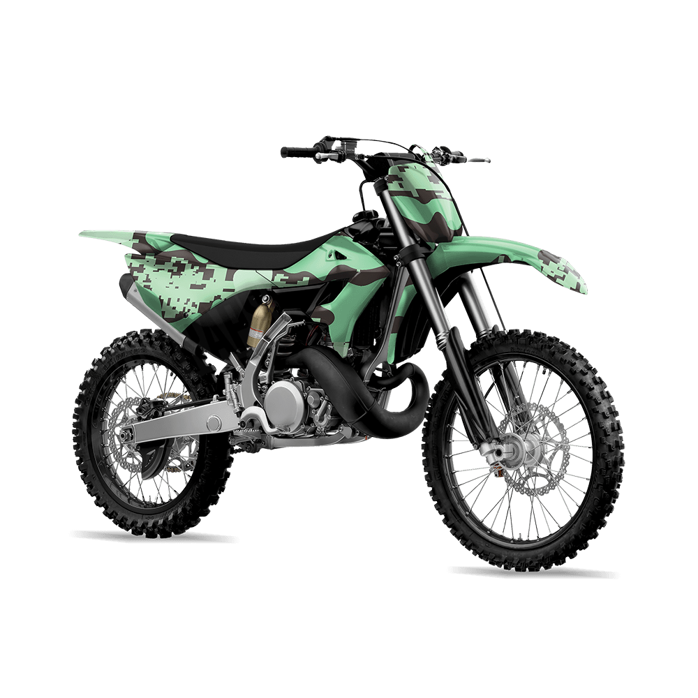 Compound Mint Chocolate Chip Camo Dirt Bike Vinyl Wrap