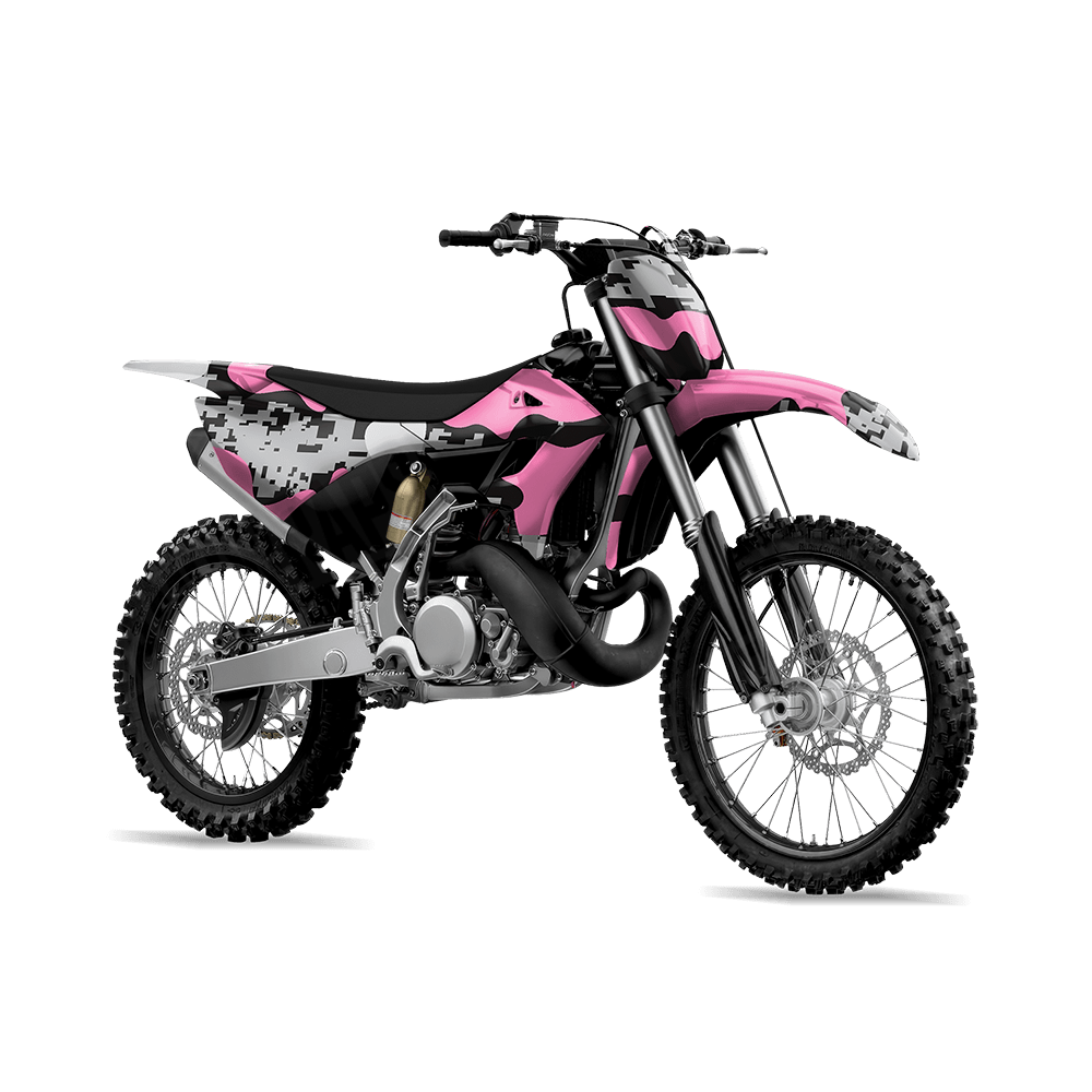 Compound Pink Tiger Camo Dirt Bike Vinyl Wrap
