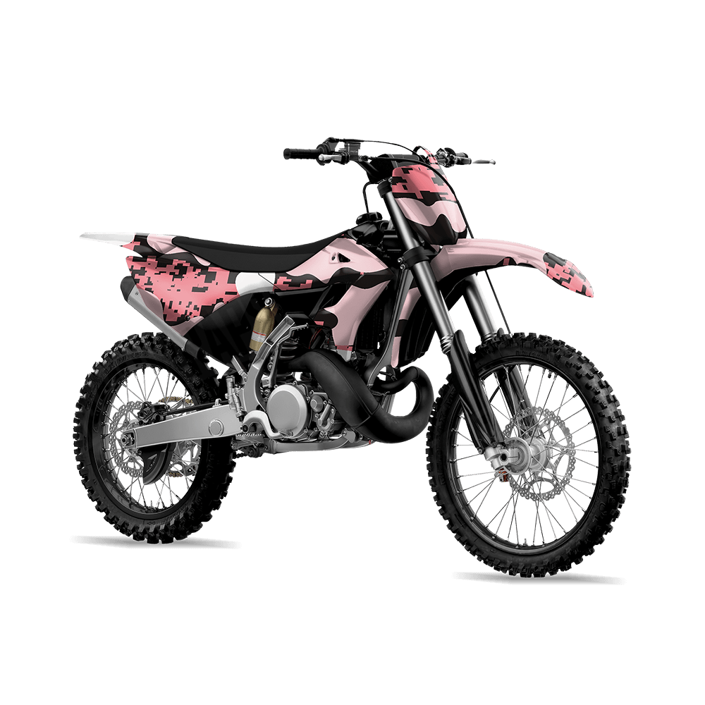 Compound Pink Camo Dirt Bike Vinyl Wrap
