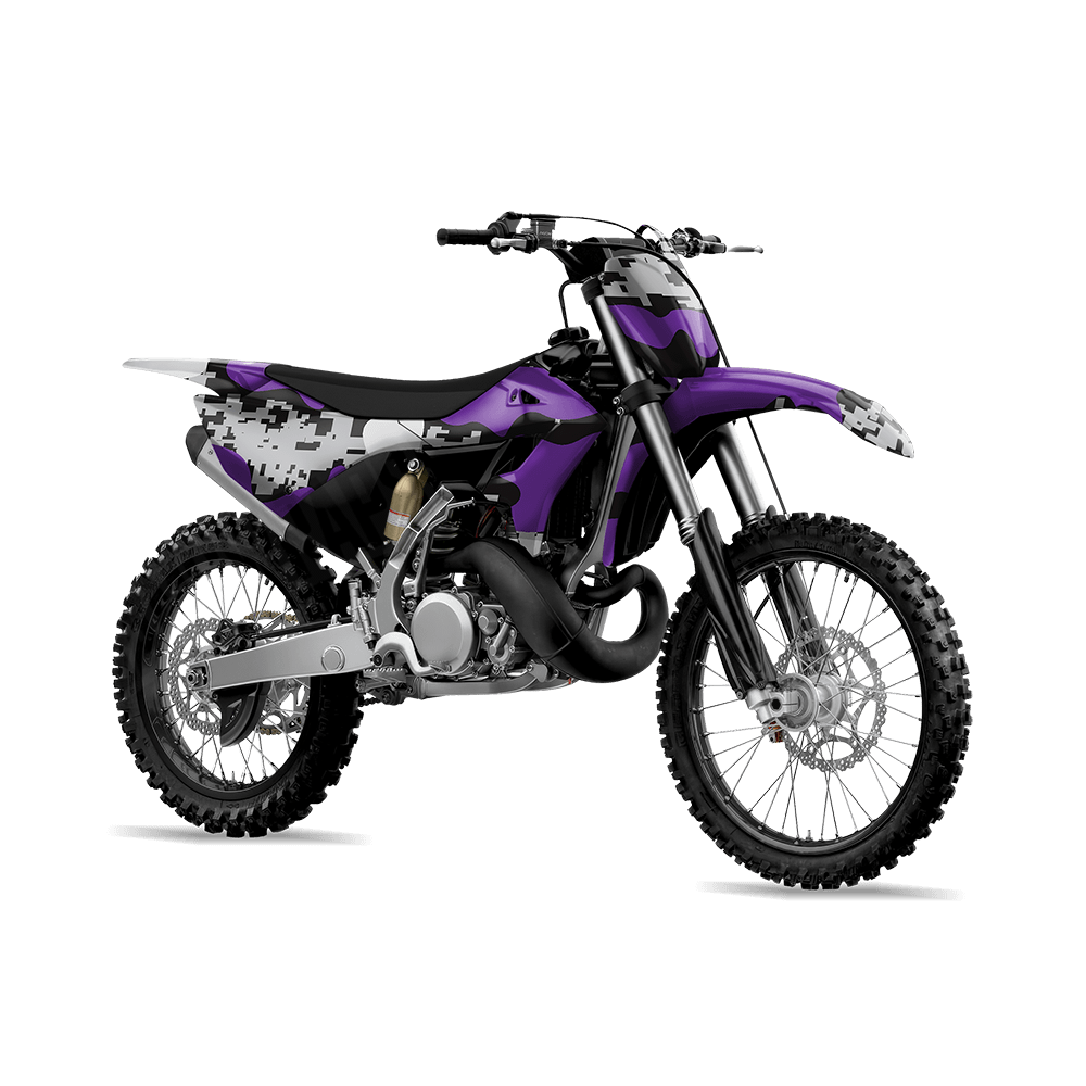 Compound Purple Tiger Camo Dirt Bike Vinyl Wrap