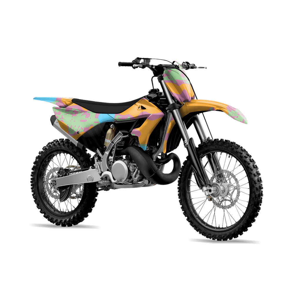 Compound Sherbert Camo Dirt Bike Vinyl Wrap