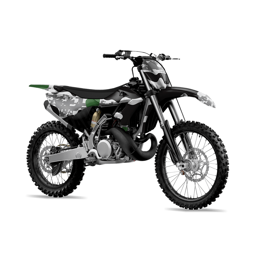 Compound Urban Green Camo Dirt Bike Vinyl Wrap