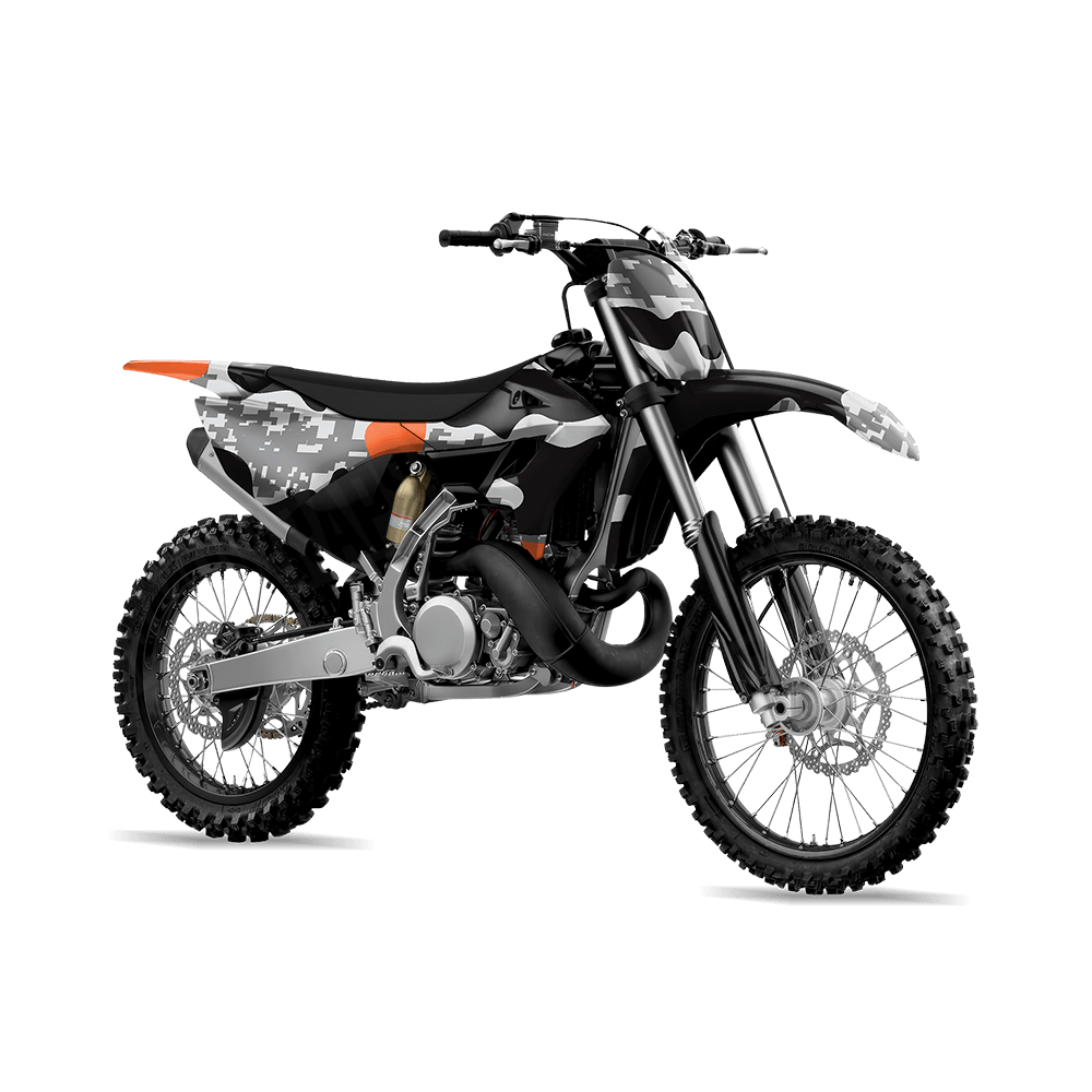 Compound Urban Orange Camo Dirt Bike Vinyl Wrap