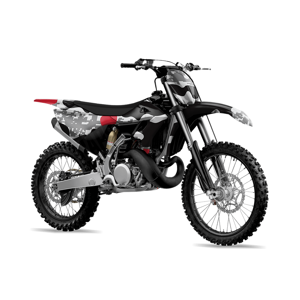 Compound Urban Red Camo Dirt Bike Vinyl Wrap