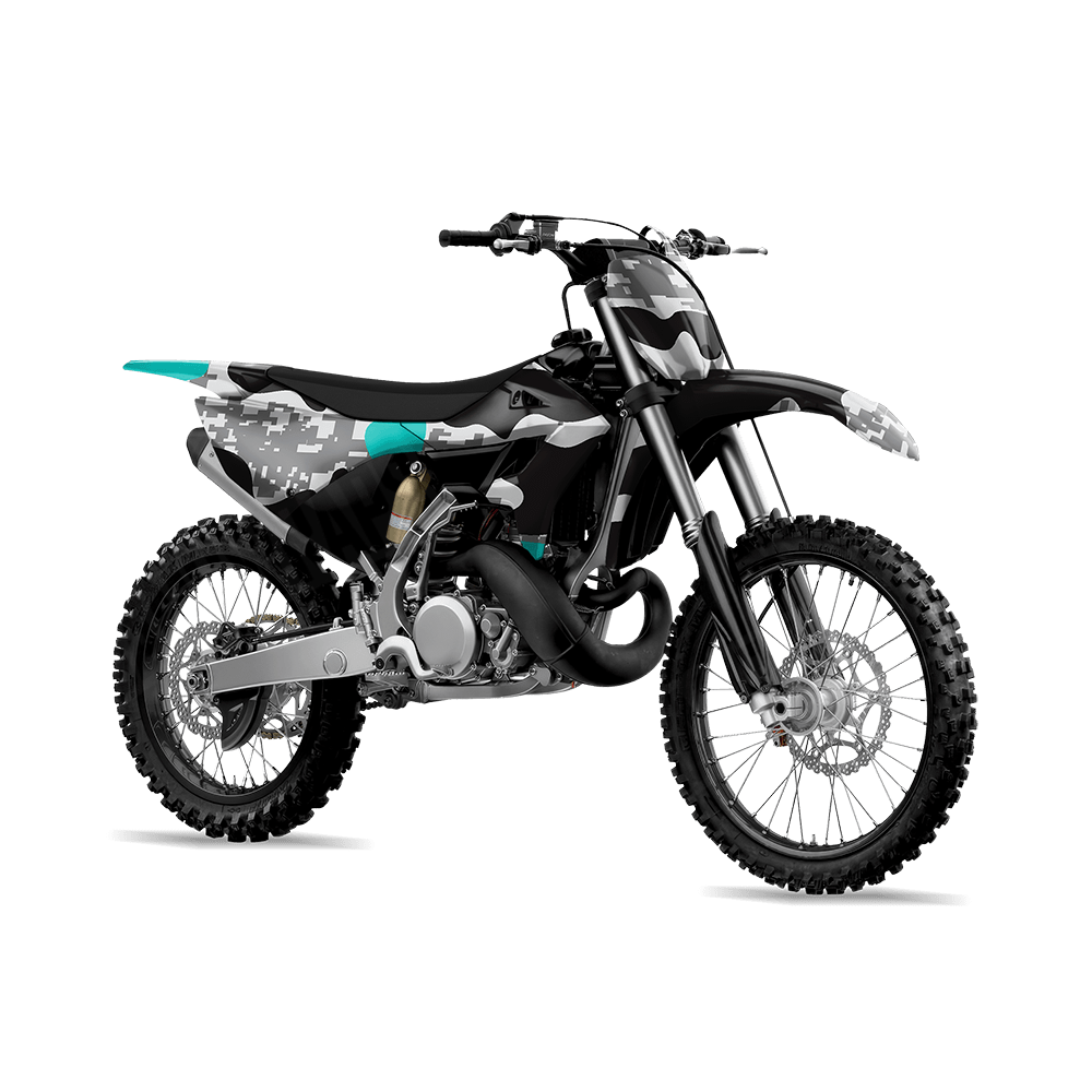 Compound Urban Tiffany Blue Camo Dirt Bike Vinyl Wrap