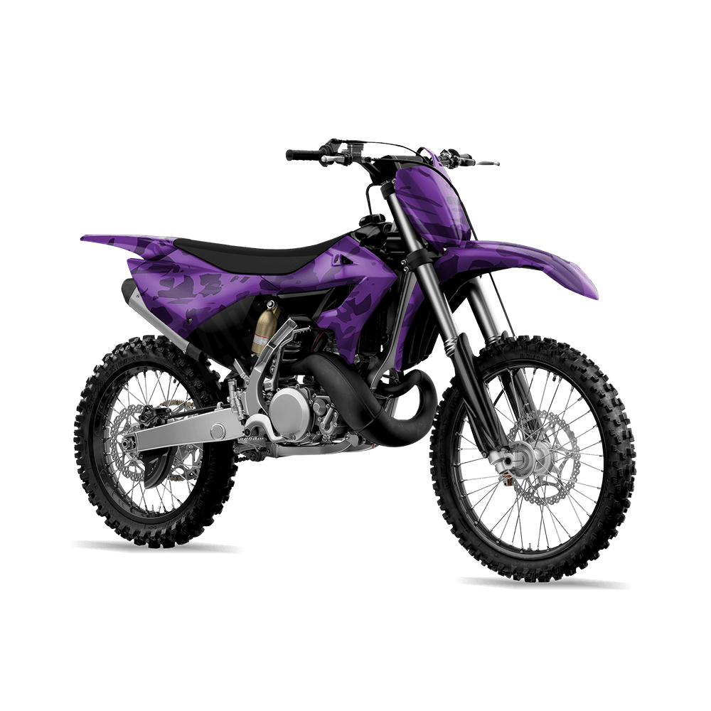 Crystal Elite Purple Camo Dirt Bike Vinyl Wrap