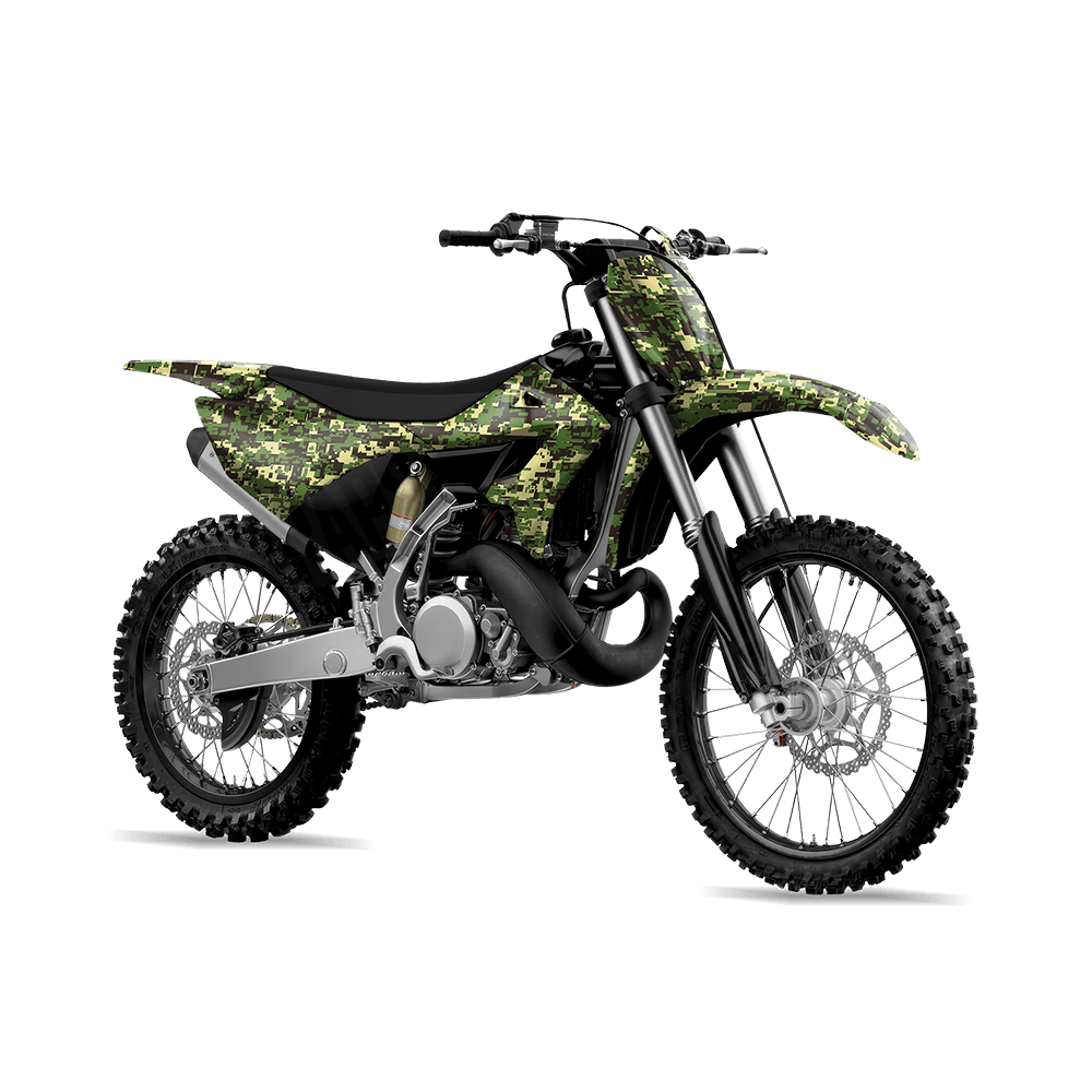 Digital Jungle Camo Dirt Bike Vinyl Wrap