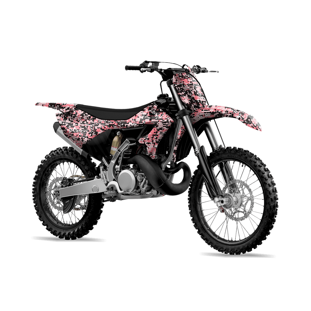 Digital Pink Camo Dirt Bike Vinyl Wrap