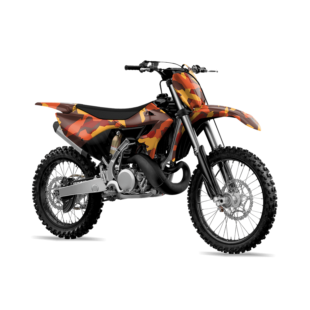 Erratic Autumn Camo Dirt Bike Vinyl Wrap