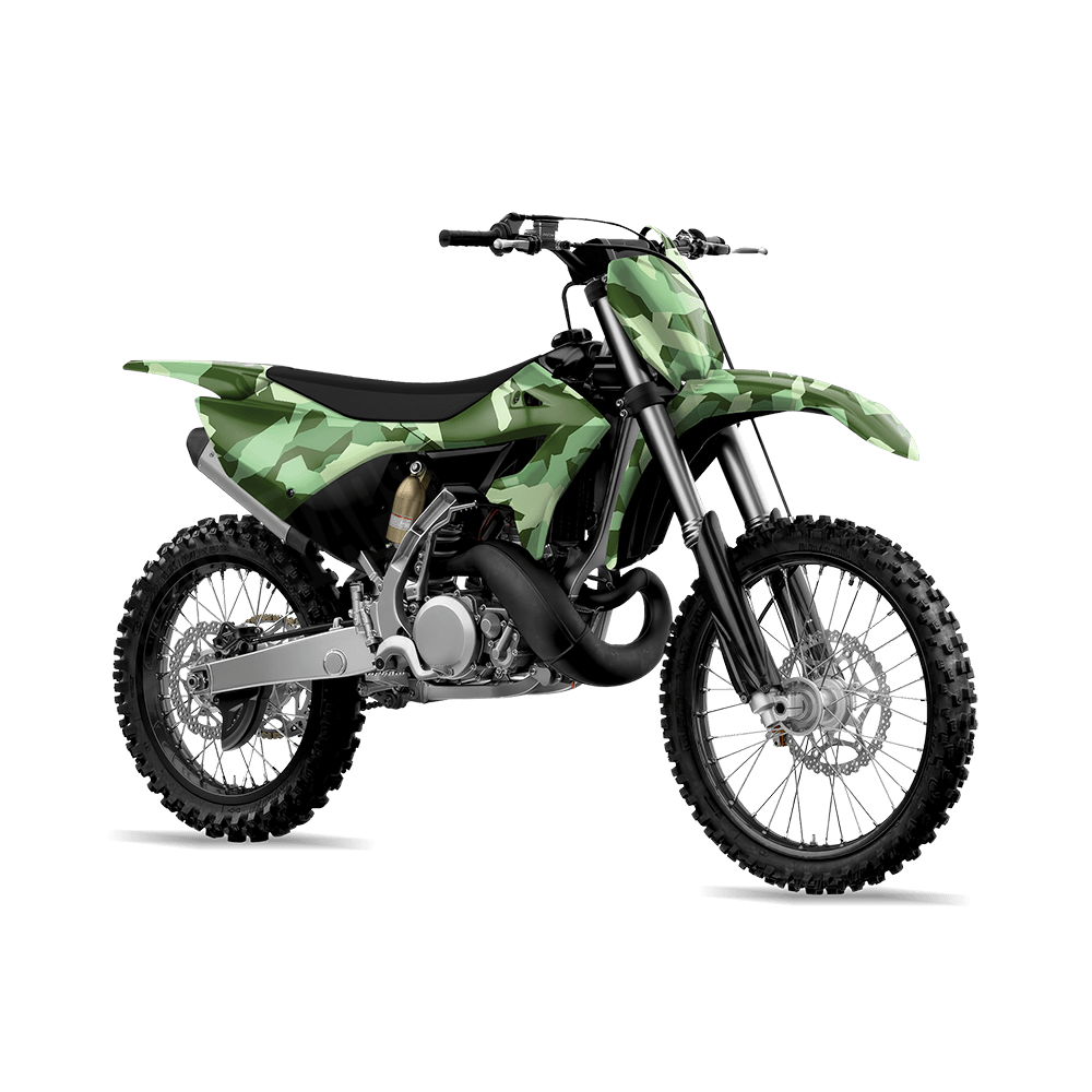 Erratic Pistachio Camo Dirt Bike Vinyl Wrap