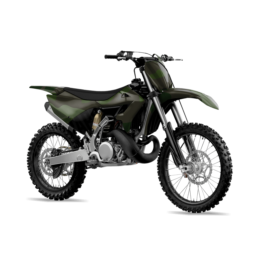 Jumbo Classic Army Dark Green Camo Dirt Bike Vinyl Wrap