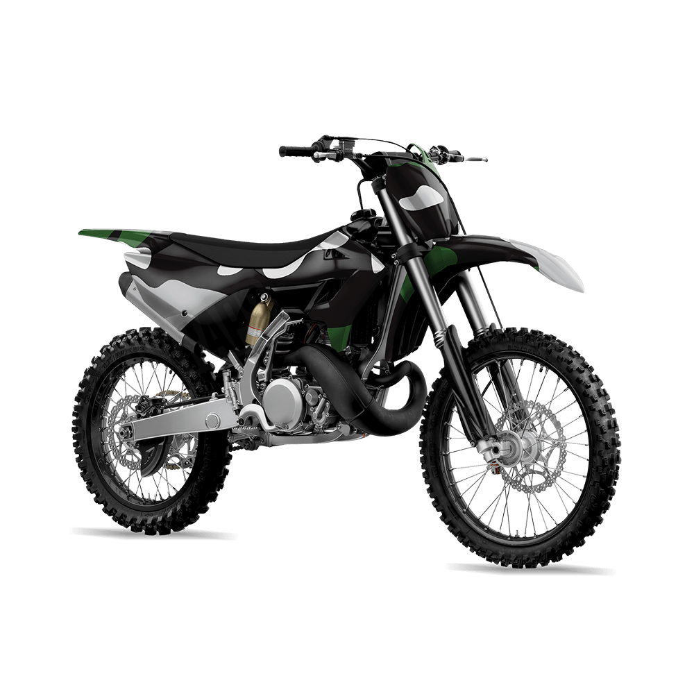 Jumbo Classic Green Tiger Camo Dirt Bike Vinyl Wrap