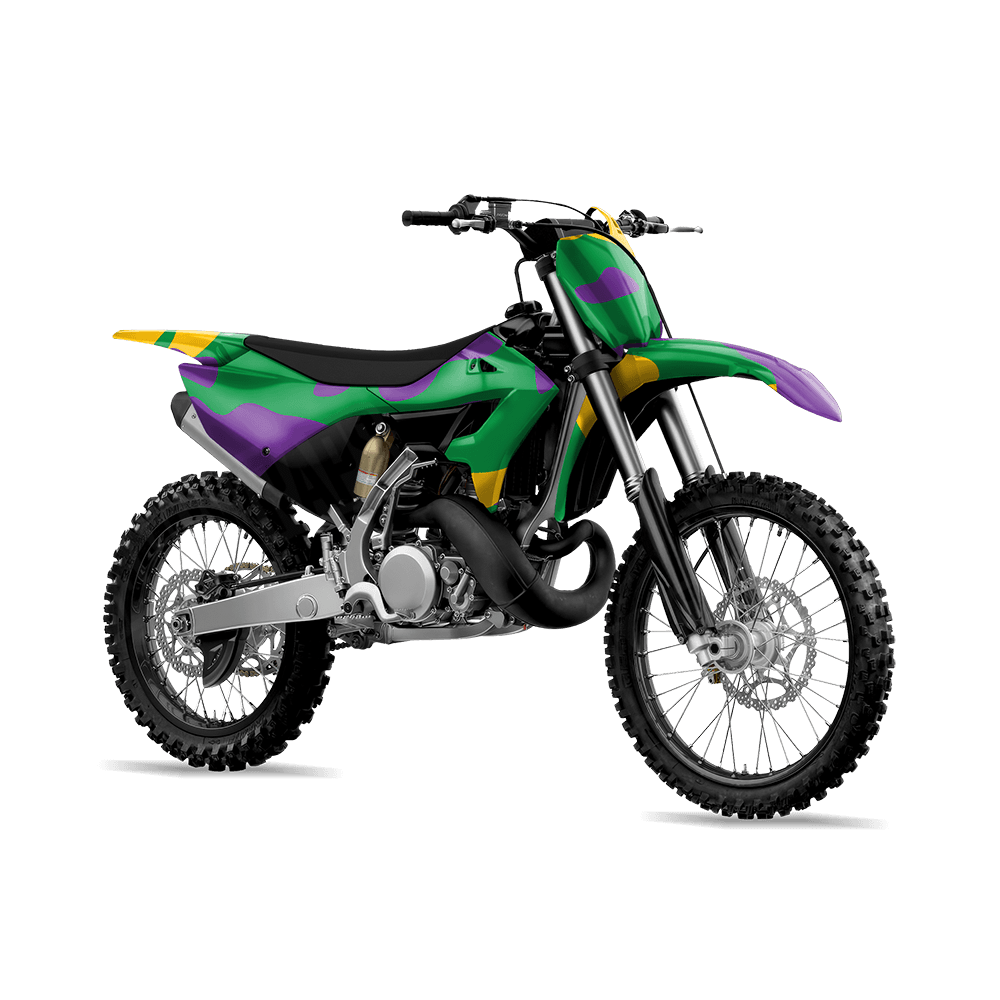 Jumbo Classic Mardi Gras Camo Dirt Bike Vinyl Wrap