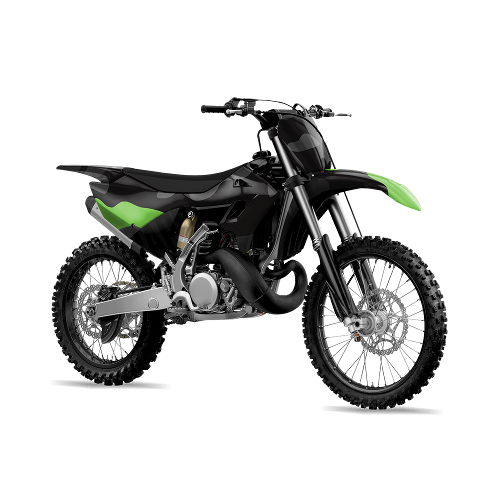 Jumbo Classic Metro Green Camo Dirt Bike Vinyl Wrap