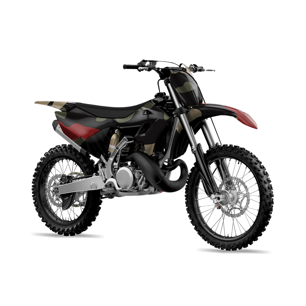 Jumbo Classic Militant Red Camo Dirt Bike Vinyl Wrap