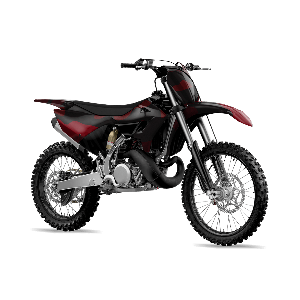 Jumbo Classic Vampire Red Camo Dirt Bike Vinyl Wrap