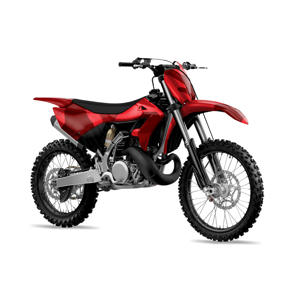 Jumbo Cumulus Elite Red Camo Dirt Bike Vinyl Wrap