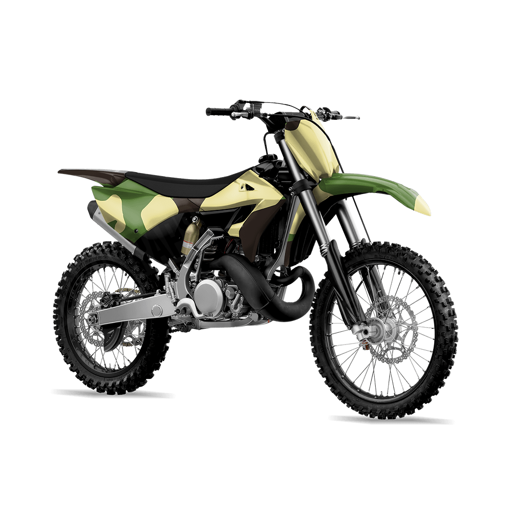 Jumbo Cumulus Jungle Camo Dirt Bike Vinyl Wrap