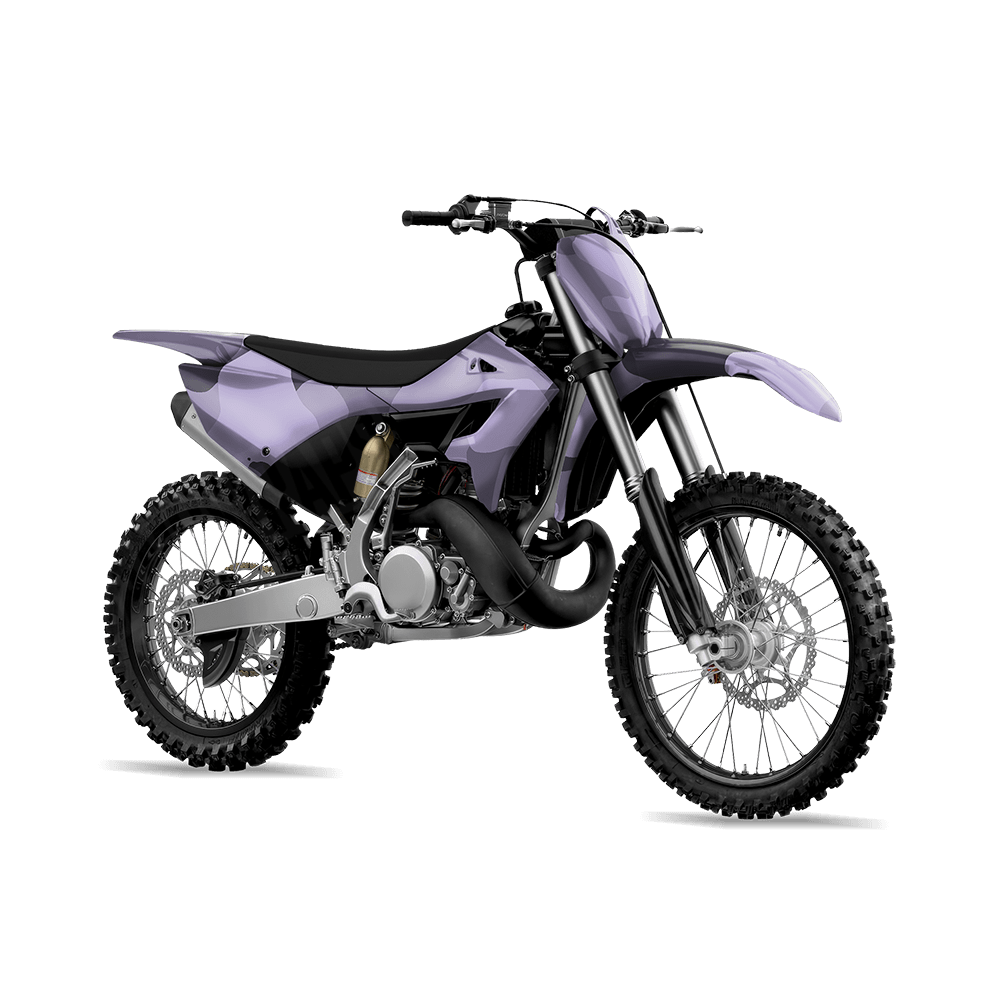 Jumbo Cumulus Lilac Camo Dirt Bike Vinyl Wrap