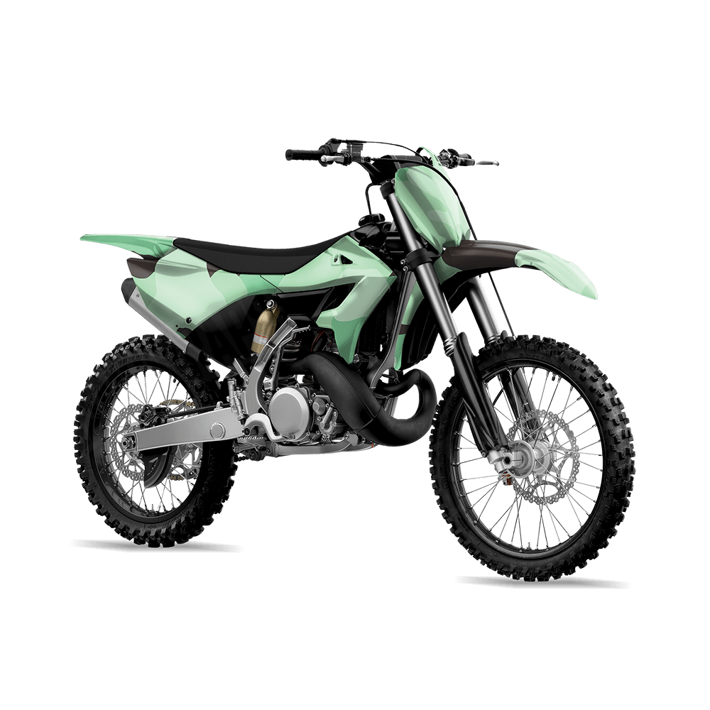 Jumbo Cumulus Mint Chocolate Chip Camo Dirt Bike Vinyl Wrap
