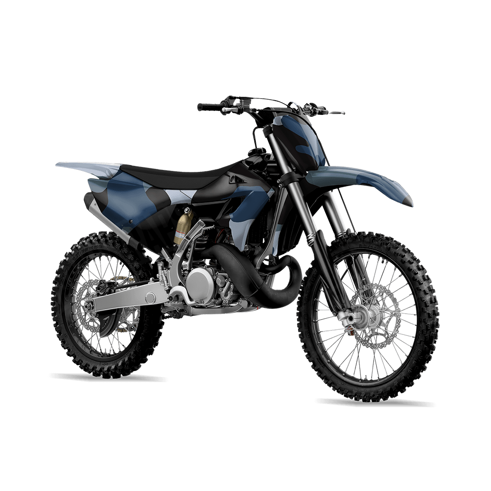 Jumbo Cumulus Navy Camo Dirt Bike Vinyl Wrap