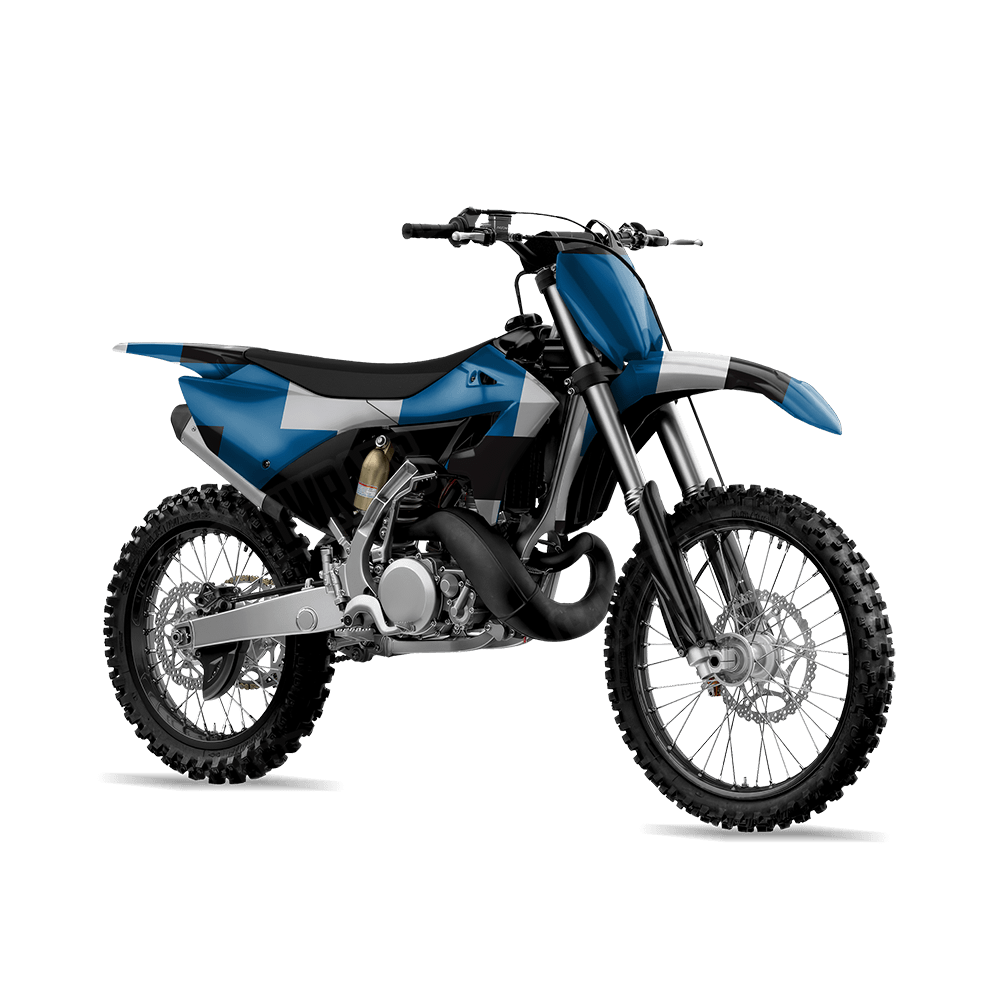 Pixel Blue Tiger Dirt Bike Wraps